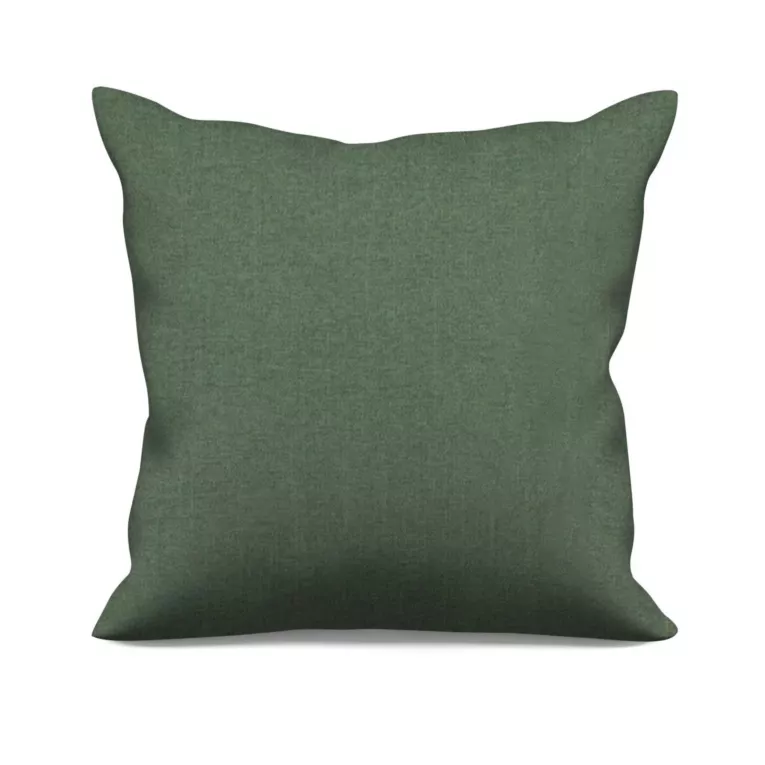 Poszewka szyta ciemnooliwkowa z miękkiej tkaniny o welurowej strukturze