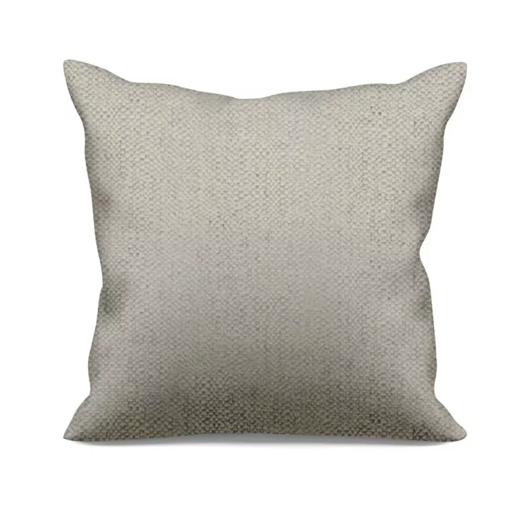 Poszewka szyta ciemnokremowo beżowa z miękkiej tkaniny z efektem melanżu