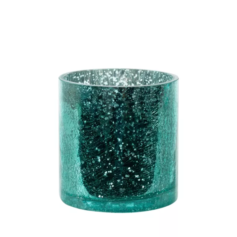 Świecznik VERRE turkusowy ze szkła artystycznego Eurofirany