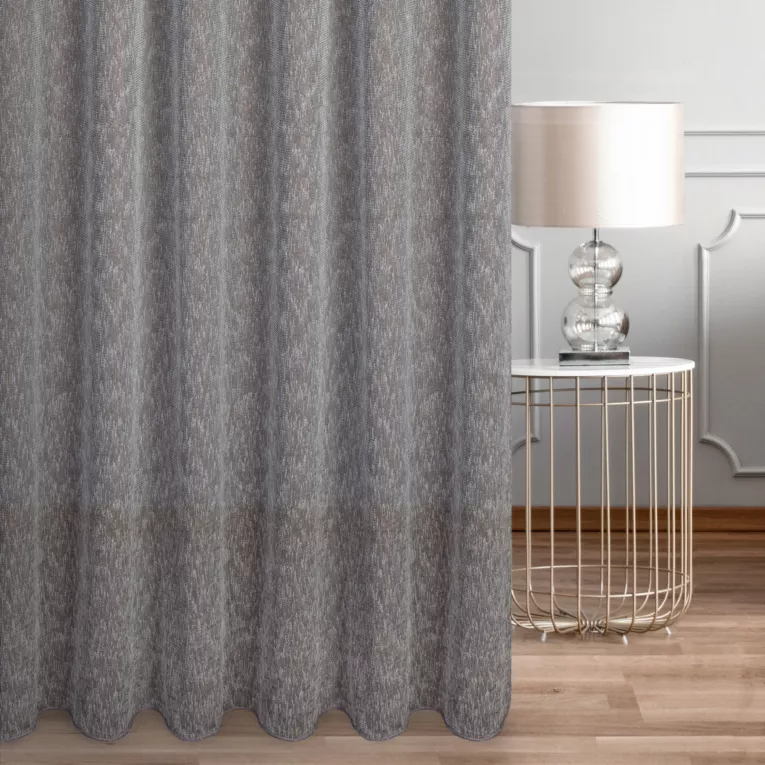 Firana szyta na tunelu miedziana z miękkiej połyskującej tkaniny nie wymagającej prasowania