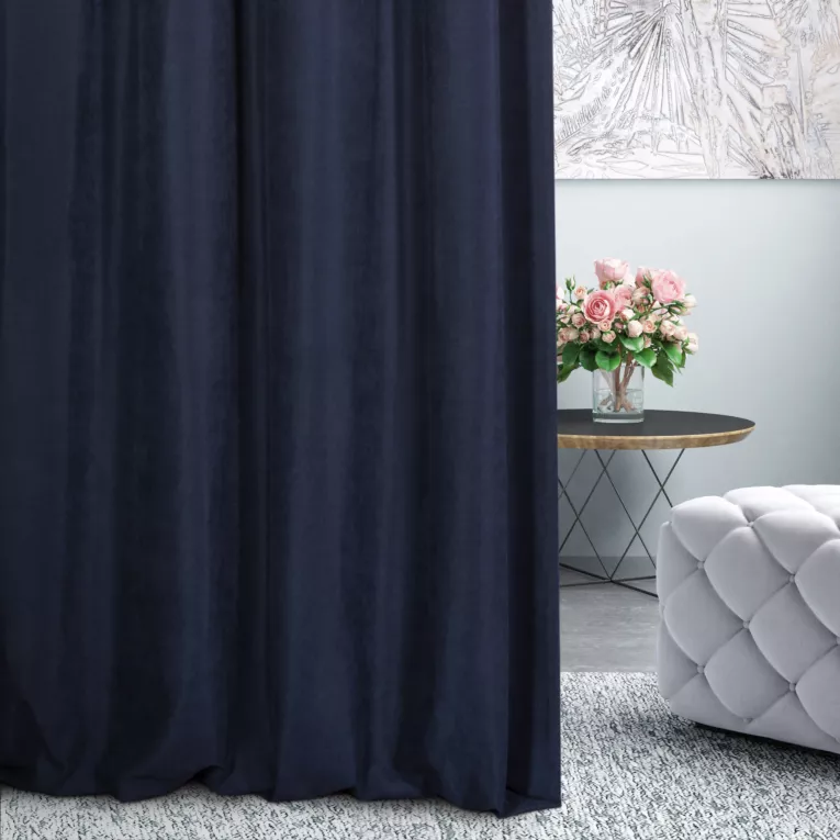 Tkanina zasłonowa miękka gładka o zamszowym chwycie Eurofirany