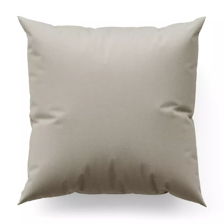 Poszewka szyta ciemnobeżowa z miękkiej tkaniny w drobny wzór jodełkowy