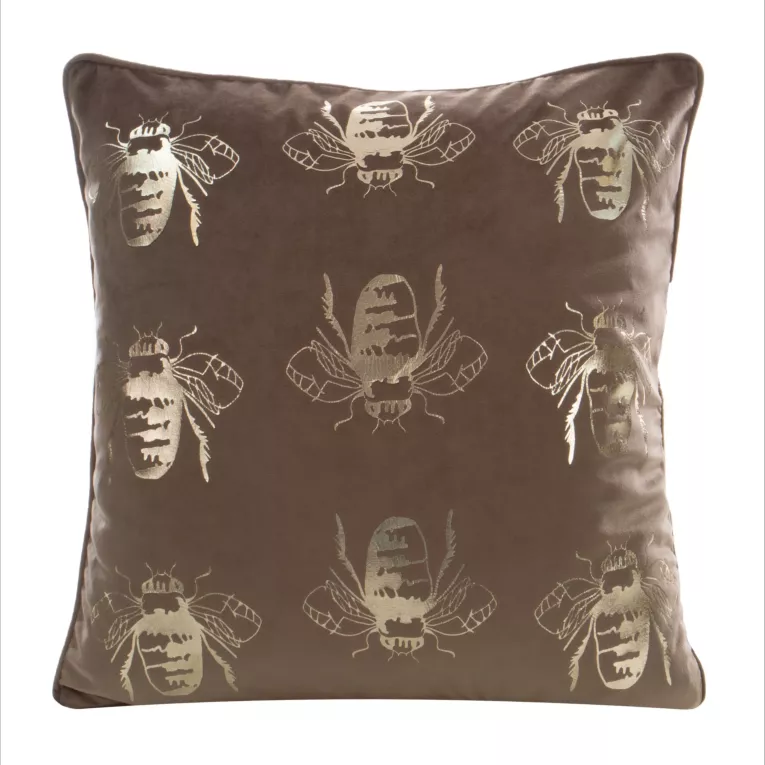 Poszewka ozdobna BLINK 15 z welwetu ze złotymi trzmielami Eurofirany