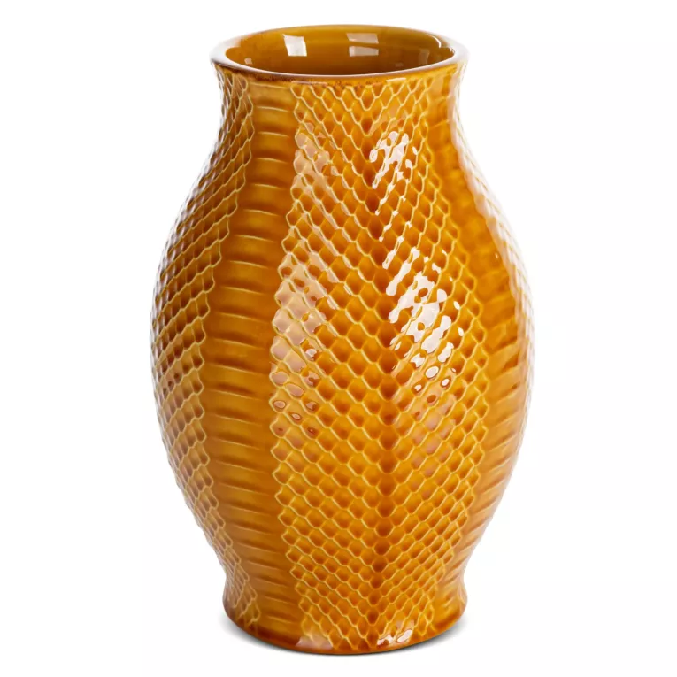 Wazon ceramiczny BARI zdobiony wzorem skóry węża Eurofirany