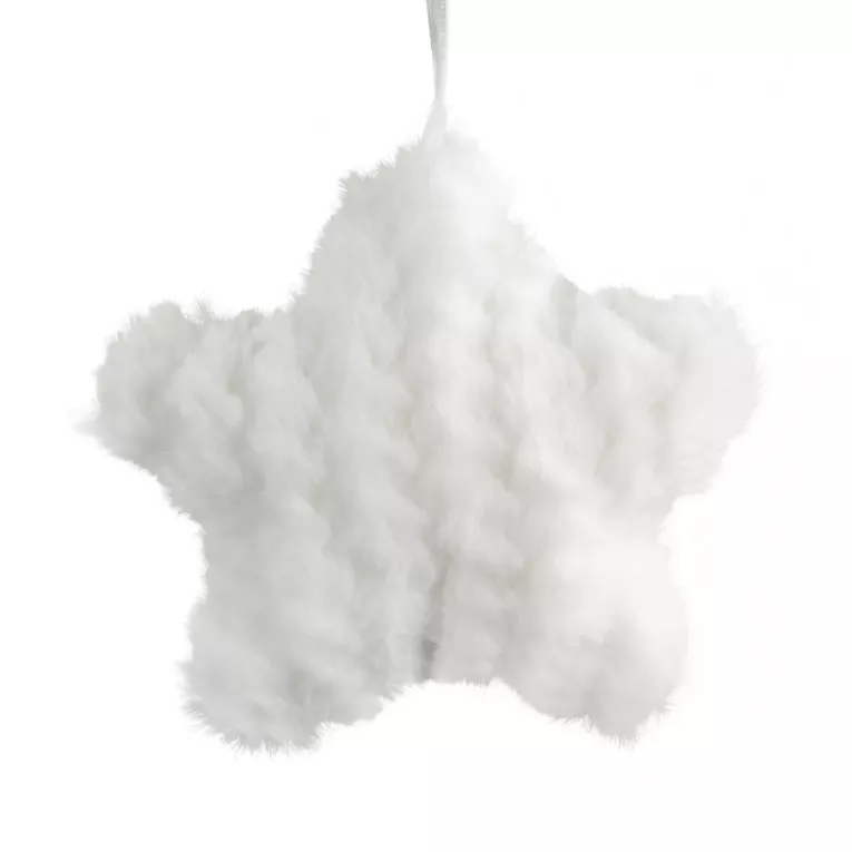 Dekoracyjna ozdoba choinkowa GWIAZDA z futerka Eurofirany