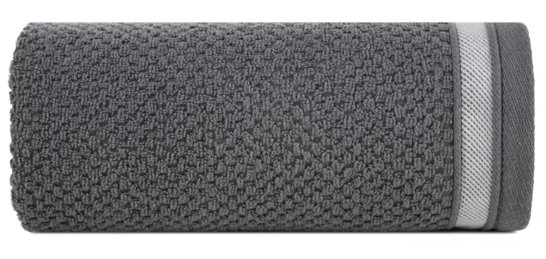 Ręcznik do rąk 30x50 cm bawełniany kolor stalowy w pasy 500 g/m2 MADLEN Eurofirany