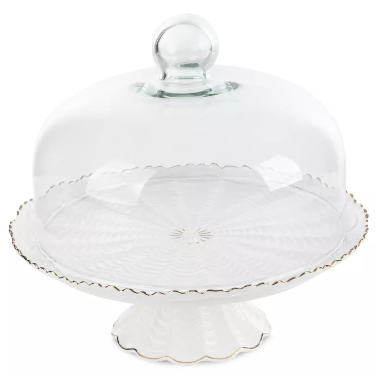 Patera ceramiczna GAIA ze szklanym kloszem Eurofirany