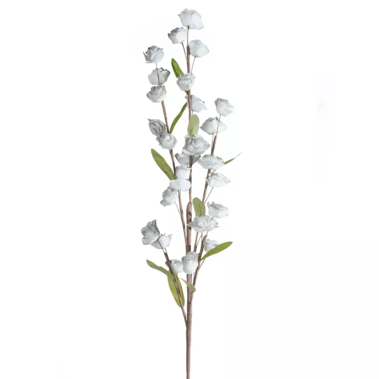 Kwiat sztuczny popielaty z plastycznej pianki foamiran 90 cm Eurofirany