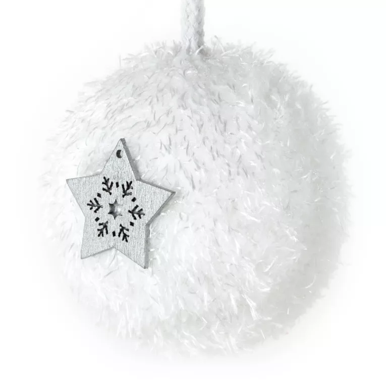 Bombka choinkowa nietłukąca z futerkiem Eurofirany