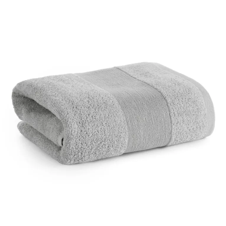 Ręcznik do rąk 30x50 cm bawełniany kolor srebrny z ozdobną błyszczącą bordiurą 500 g/m2 ZOJA Eurofirany