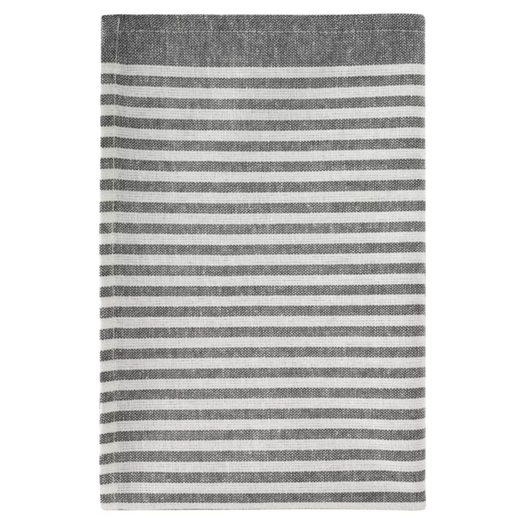 Ściereczka kuchenna 50x70 cm bawełniana kolor stalowy,biały zdobiona pasami 200 g/m2 OLIVIA Eurofirany