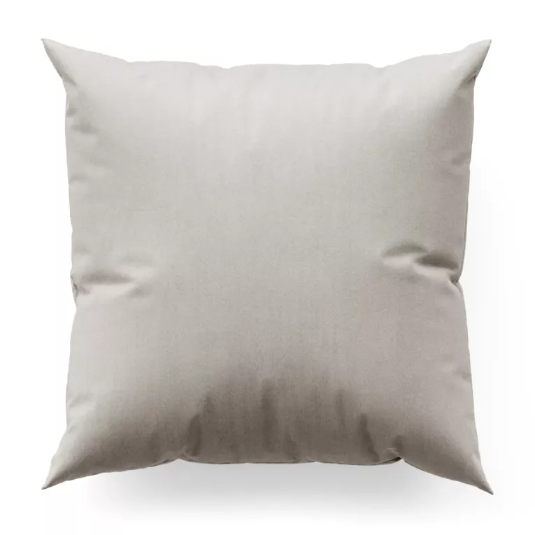 Poszewka szyta szarobeżowa z miękkiej tkaniny welwetowej