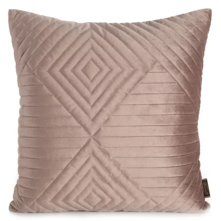 Poszewka dekoracyjna SOFIA 2 z matowego welwetu wytłaczana we wzór geometryczny Eurofirany