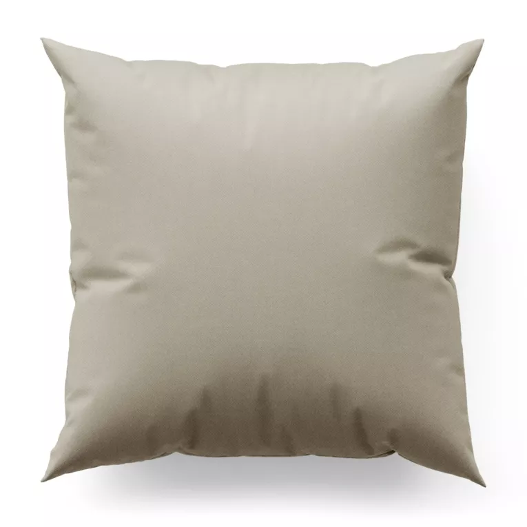 Poszewka szyta jasnobrązowa z miękkiej tkaniny w drobny wzór jodełkowy