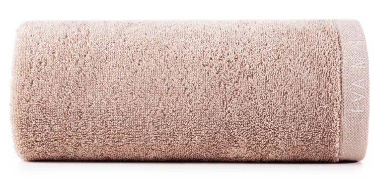 Ręcznik kąpielowy 50x90 cm bawełniany kolor pudrowy z haftowanym logiem Eva Minge 550 g/m2 VENUS Eurofirany