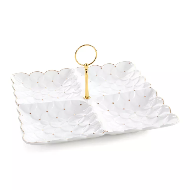 Patera dekoracyjna BELIA z złotymi akcentami Eurofirany