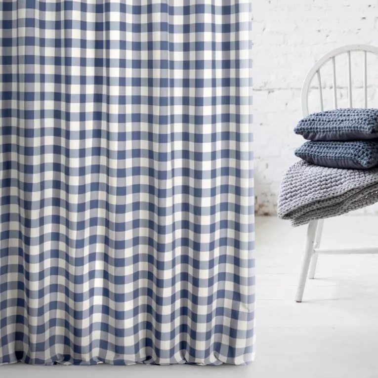 Tkanina zasłonowa o płóciennym splocie w kratkę Eurofirany