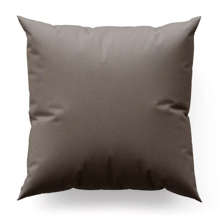 Poszewka szyta brązowa z miękkiej tkaniny w drobny wzór jodełkowy