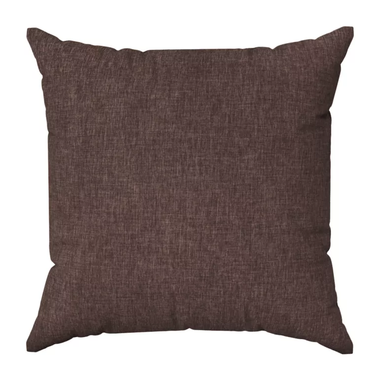 Poszewka szyta brązowa z tkaniny zaciemniającej typu dimout o naturalnym splocie, z efektem melanżu