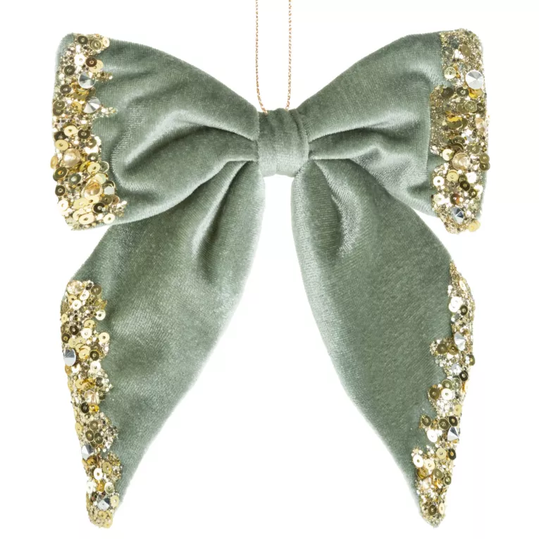 Ozdoba choinkowa KOKARDA z welwetowej tkaniny Eurofirany