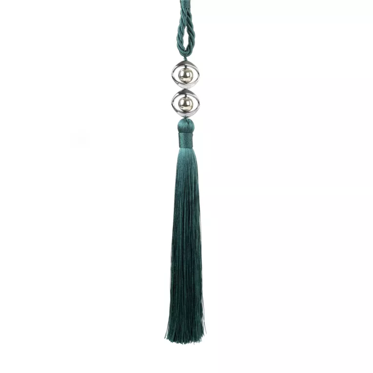 Dekoracyjny sznur do zasłon IDA upinacz z chwostem i metalowymi koralikami Eurofirany