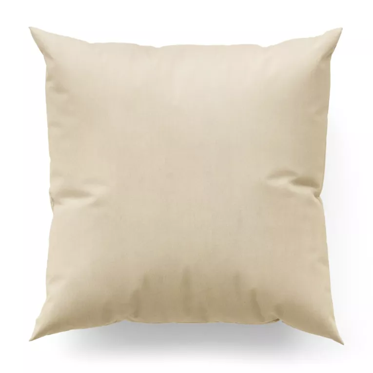 Poszewka na wymiar kremowa z miękkiej tkaniny welwetowej