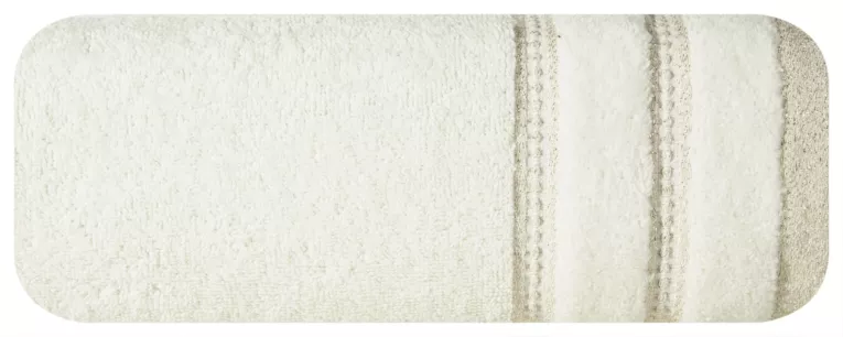 Ręcznik do rąk 30x50 cm bawełniany kolor kremowy z błyszczącą bordiurą 500 g/m2 GLORY 1 Eurofirany