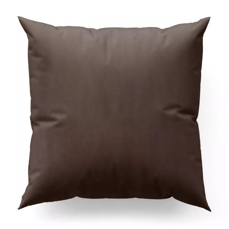 Poszewka szyta ciemnobrązowa z miękkiej półmatowej tkaniny welwetowej