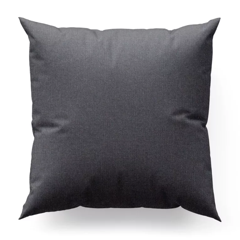 Poszewka szyta grafitowa z tkaniny o naturalnym splocie w stylu eko