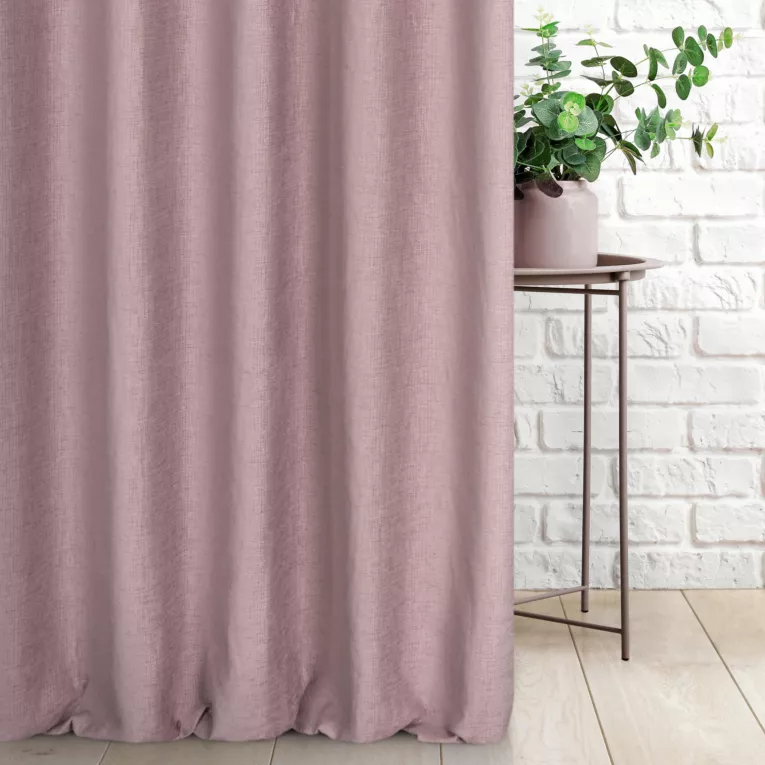 Tkanina zasłonowa szenilowa przetykana błyszcząca nicią Eurofirany