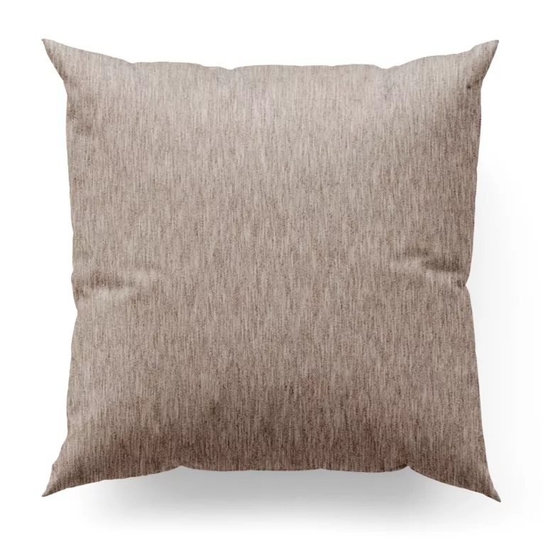 Poszewka szyta beżowa z tkaniny o naturalnym splocie i efektem melanżu, z dodatkiem nici metalicznej Italissima Eva Minge