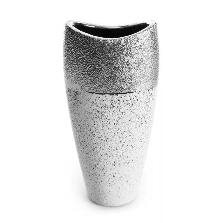 Wazon ceramiczny MILO zdobiony imitacją granitu Eurofirany