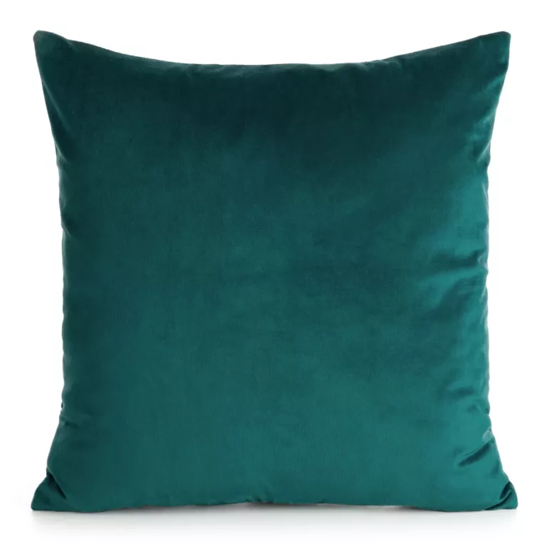 Poszewka na poduszkę 45x45 cm welwetowa o delikatnym połysku gładka ciemnoturkusowa GAJA 1 Eurofirany