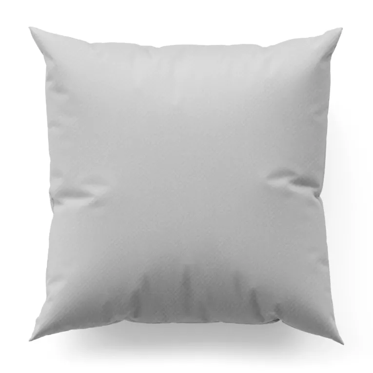 Poszewka szyta szara z gładkiej tkaniny zaciemniającej typu dimout