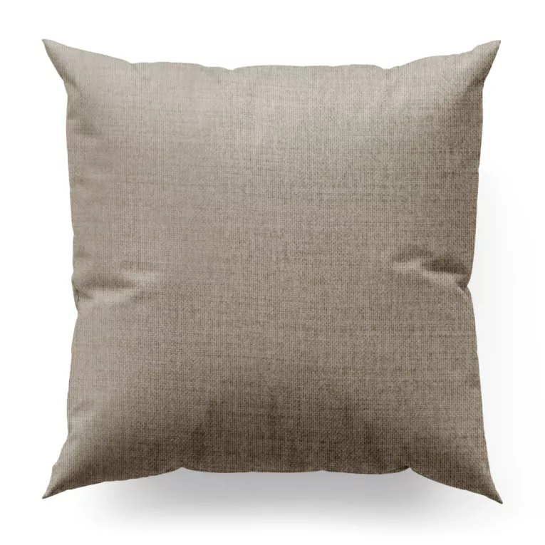 Poszewka na wymiar beżowa z tkaniny szenilowej o wyraźnym splocie