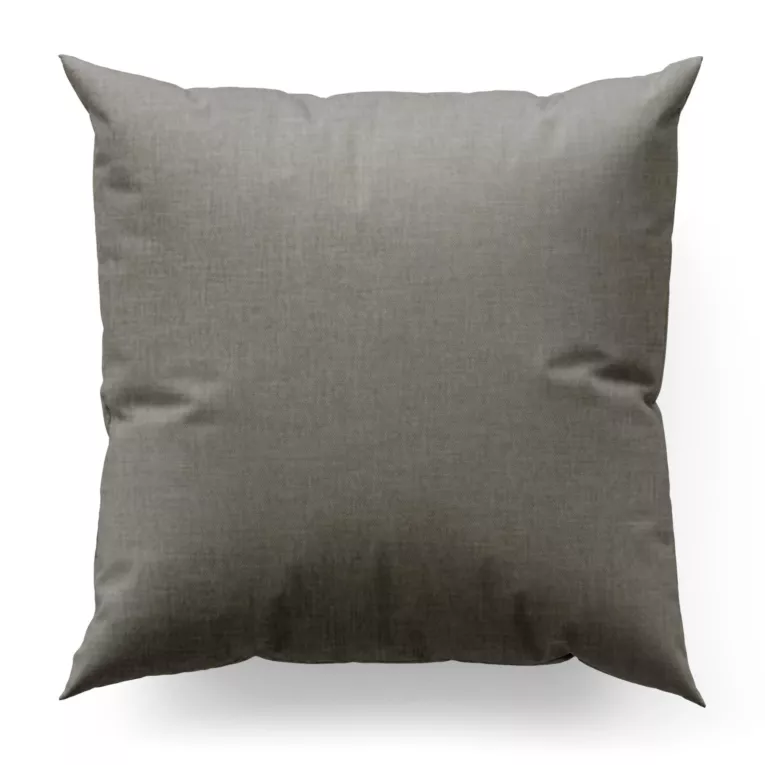Poszewka szyta GEONOA szara z miękkiej tkaniny o naturalnym charakterze z widocznym ozdobnym splotem