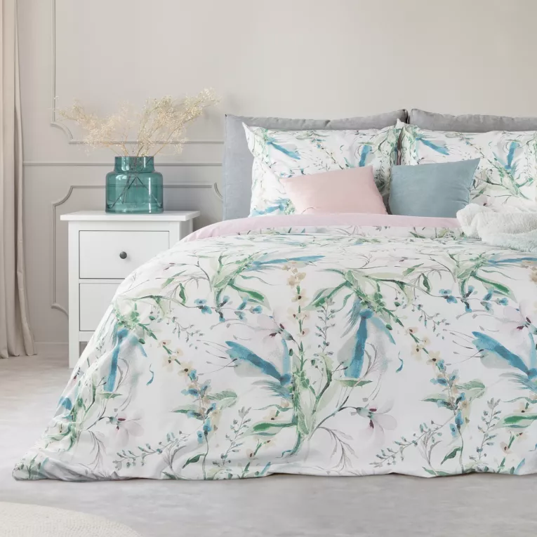 PRIMAVERA zestaw pościeli bawełnianej w stylu botanic Eurofirany