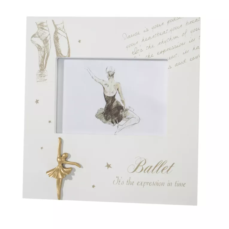 Ramka na zdjęcie GINA 3 biała drewniana pozioma Eurofirany