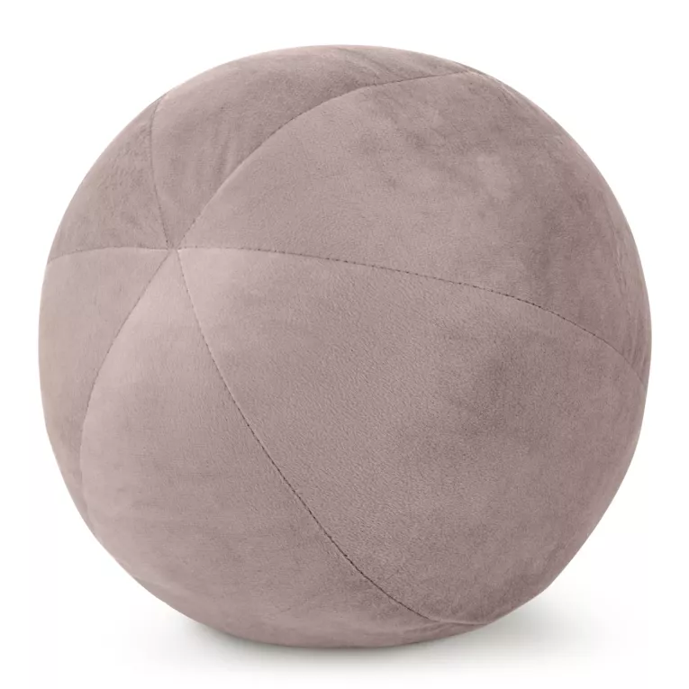 Poduszka dekoracyjna w formie kuli średnica 24 cm welwetowa pudrowa GAJA Eurofirany