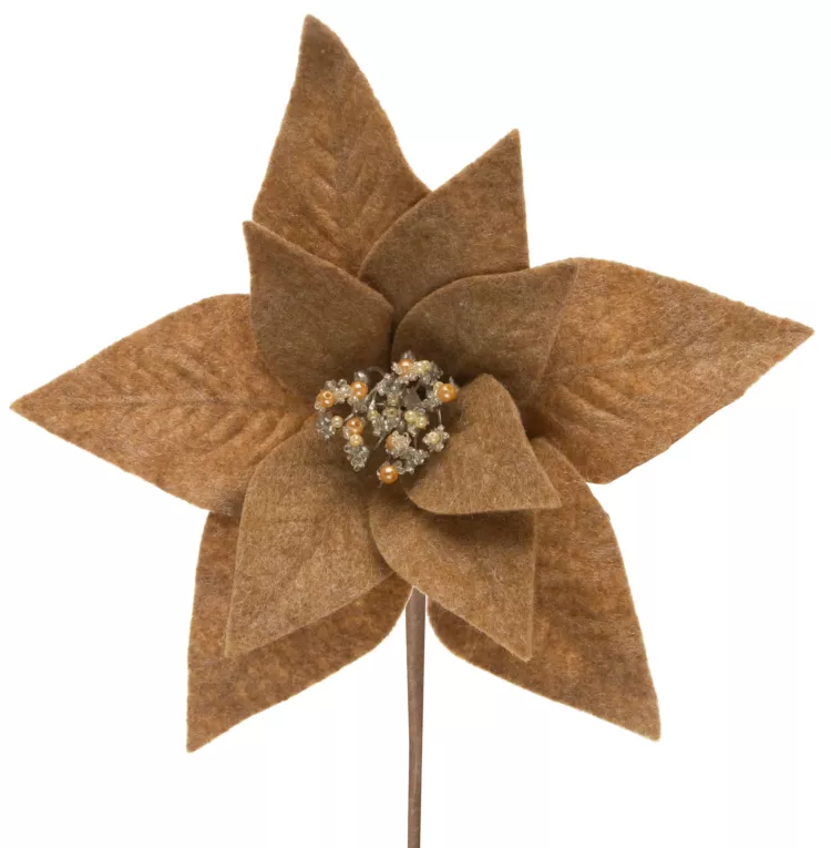 Kwiat świąteczny z tkaniny typu filc Eurofirany