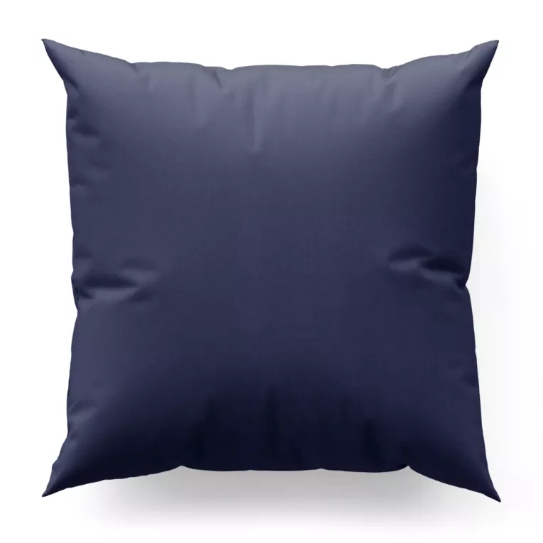 Poszewka szyta STILLO granatowa o naturalnym charakterze, z widocznym, ozdobnym splotem