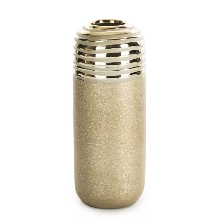 Wazon dekoracyjny ELARA zdobiony lśniącymi pasami Eurofirany