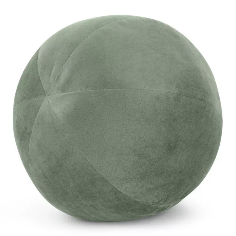 Poduszka dekoracyjna w formie kuli średnica 24 cm welwetowa oliwkowa GAJA Eurofirany