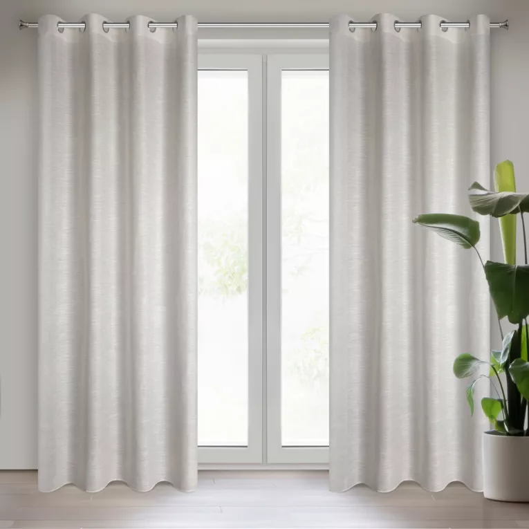 Zasłona naturalna o strukturze płótna 140x250 cm przelotka ANITA Eurofirany