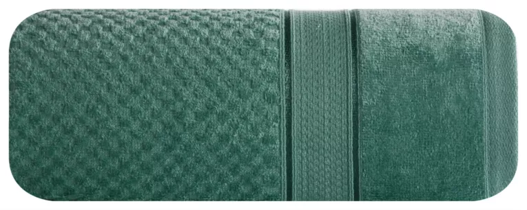 Ręcznik kąpielowy 70x140 cm bawełniany kolor ciemnozielony z welwetową bordiurą 500 g/m2 JESSI Eurofirany