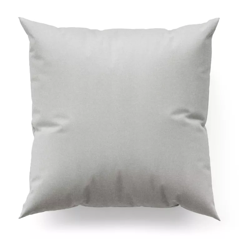 Poszewka na wymiar srebrna o naturalnym charakterze, z widocznym, ozdobnym splotem