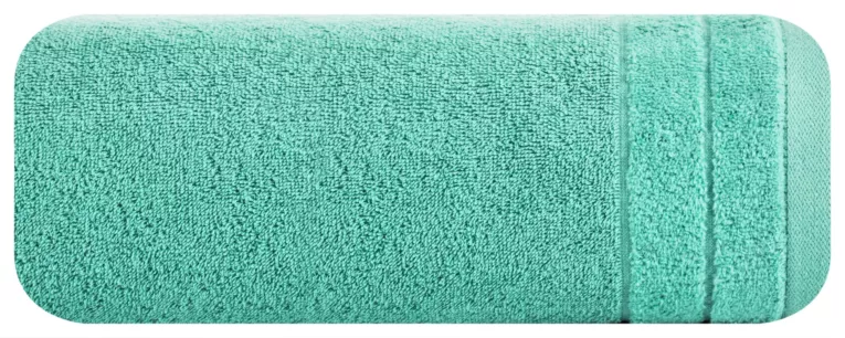 Ręcznik kapielowy 70x140 cm bawełniany kolor miętowy z welwetową bordiurą 500 g/m2 DAMLA Eurofirany