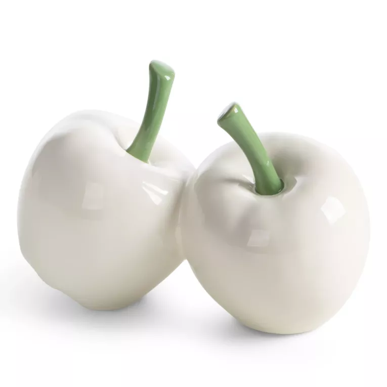 Figurka dekoracyjna kremowo, zielona wiśnia 18x10x13 cm SIMON Eurofirany