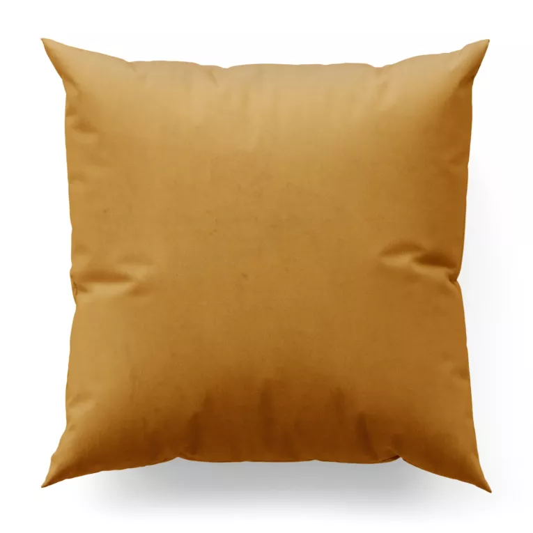 Poszewka szyta brązowa z miękkiej półmatowej tkaniny welwetowej