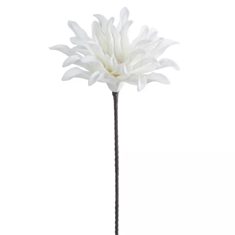 Kwiat sztuczny biały z plastycznej pianki foamiran 60 cm Eurofirany